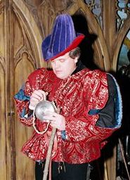C15th Red and Blue Velvet Man’s Cap, finished with hand Couched Goldwork C15th Red and Blue Velvet Man’s Cap, finished with hand Couched Goldwork