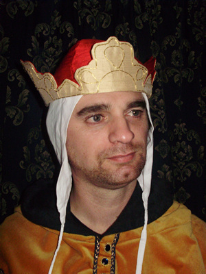 Red and Gold Silk Cap with Gilt Goldwork Red and Gold Silk Cap with Gilt Goldwork