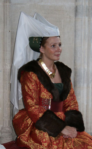 Dark Green Silk embroidered with Goldwork and Freshwater Pearls with a fine Silk Veil