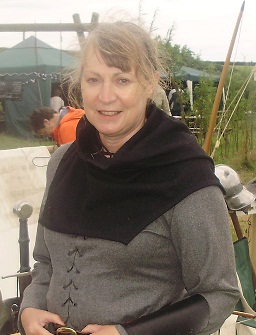 Black Woollen English Longbowmans Hood and Liripipe with shaped shoulder cape c.1330