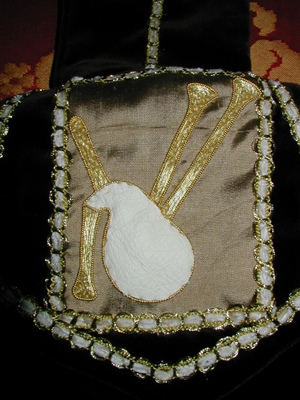 Detail of Hand Embroidered Bagpipes