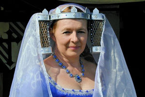 Silver Templars with Fleur de Lys and Blue Jewels Silver Templars with Fleur de Lys and Blue Jewels