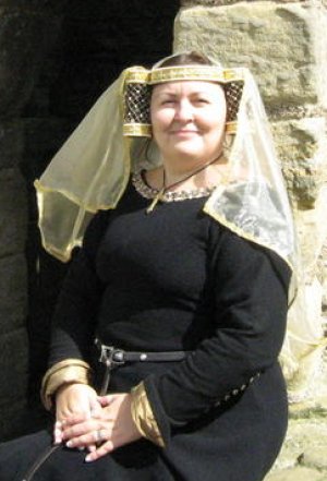 Gold Silk Templars, with Gold Gilt Plate Braid, Crystal Jewels and Pearls Gold Silk Templars, with Gold Gilt Plate Braid, Crystal Jewels and Pearls